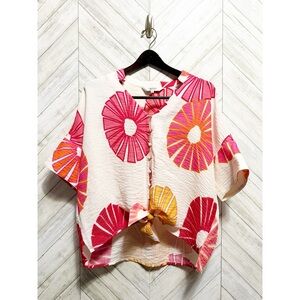 Crosby Pink and Orange Floral Blouse